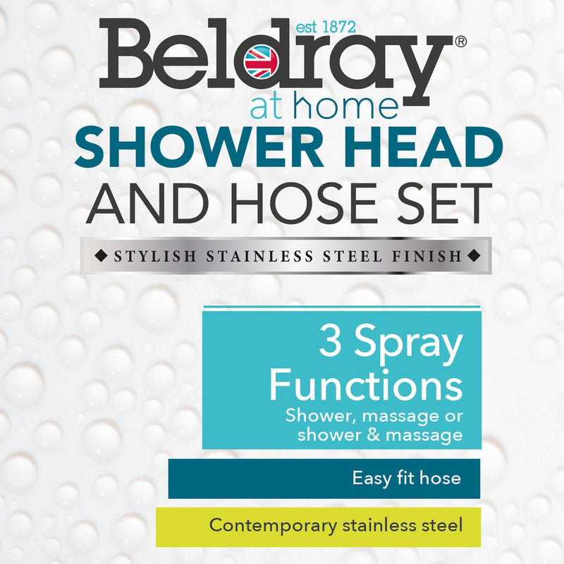 Beldray Shower Head & Hose Set - ELECT SHOWER ACCESSORIES - Beattys of Loughrea