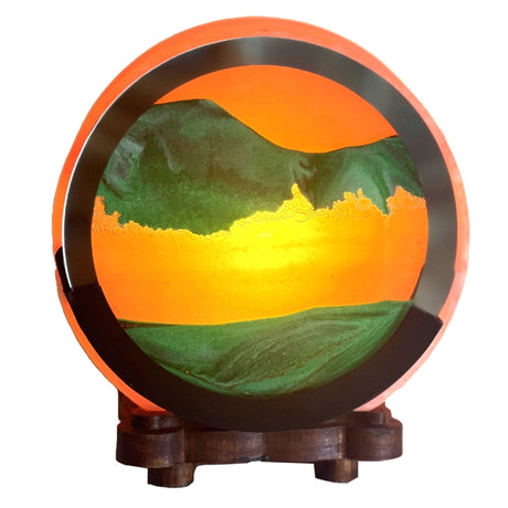 Green Sand Picture Salt Lamp - TABLE/BEDSIDE LAMPS - Beattys of Loughrea