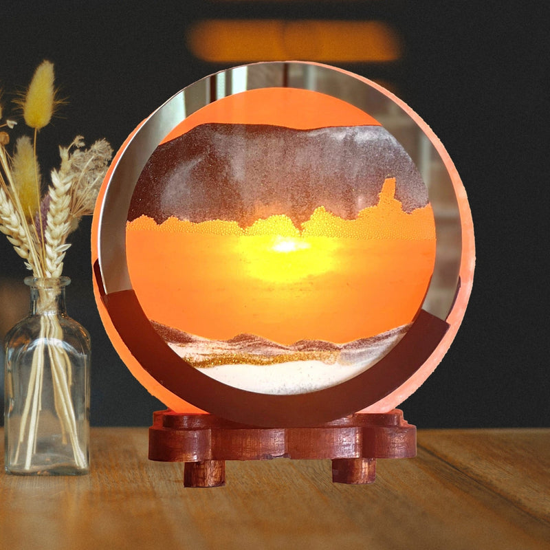 White Sand Picture Salt Lamp - TABLE/BEDSIDE LAMPS - Beattys of Loughrea