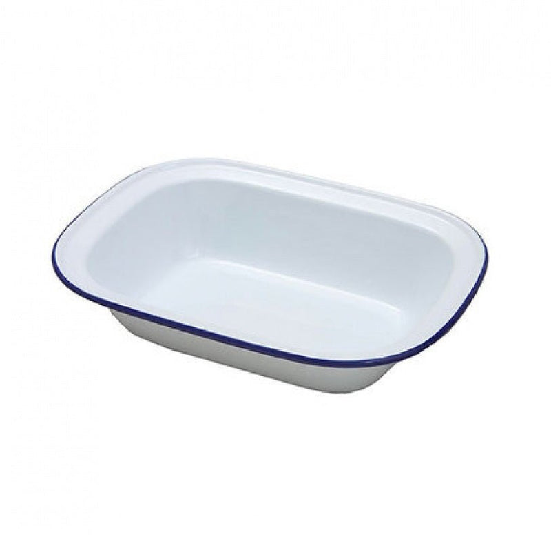 Highlands 20cm White Oblong Pie Dish Metal - GENERAL LOOSE WARE - Beattys of Loughrea