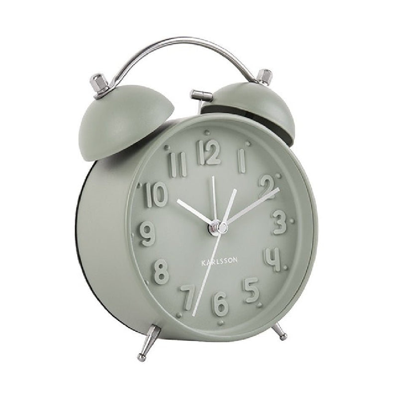 Karlsson Alarm Clock Iconic Matt Grayed Jade - CLOCKS - Beattys of Loughrea