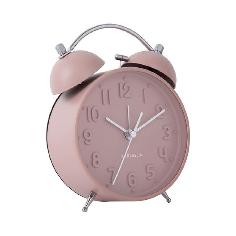 Karlsson Alarm Clock Iconic Matt Faded Pink - CLOCKS - Beattys of Loughrea
