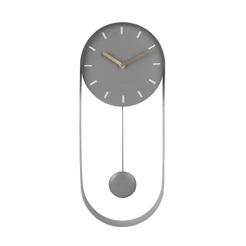 Karlsson Wall Clock Pendulum Charm Grey - CLOCKS - Beattys of Loughrea