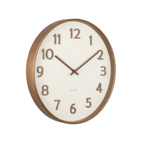 Karlsson Wall Clock Pure Wood Grain Ivory - CLOCKS - Beattys of Loughrea