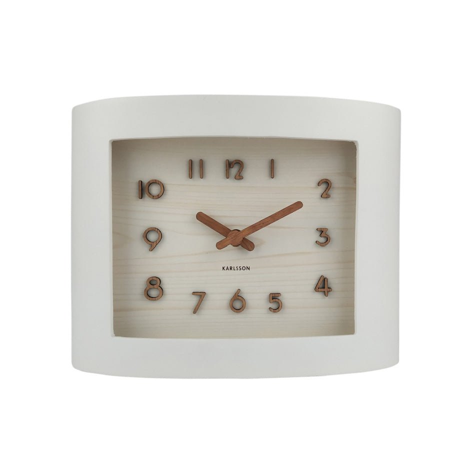 Karlsson Wall Clock Sole Squared White - CLOCKS - Beattys of Loughrea