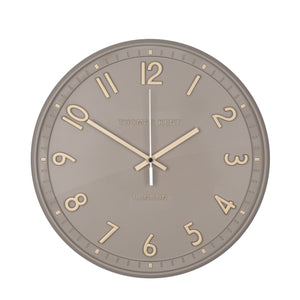 Thomas Kent 14" Tresco Wall Clock Taupe - CLOCKS - Beattys of Loughrea