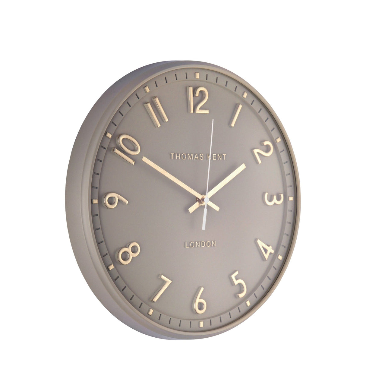 Thomas Kent 14" Tresco Wall Clock Taupe - CLOCKS - Beattys of Loughrea