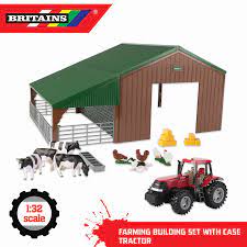 Britains 1:32 Farm Building Set With Case Tractor - FARMS/TRACTORS/BUILDING - Beattys of Loughrea