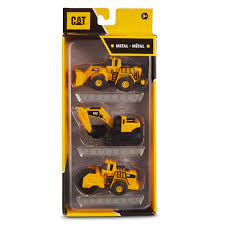 Cat Metal 3Pk Wheel Loader/Steam Roller/Excavator - FARMS/TRACTORS/BUILDING - Beattys of Loughrea