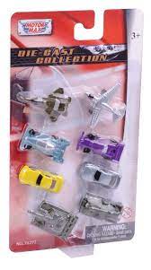 Micro Die Cast 8Pk - CARS/GARAGE/TRAINS - Beattys of Loughrea