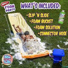 Foam Party Slip N Slide - SWINGS/SLIDE OUTDOOR GAMES - Beattys of Loughrea