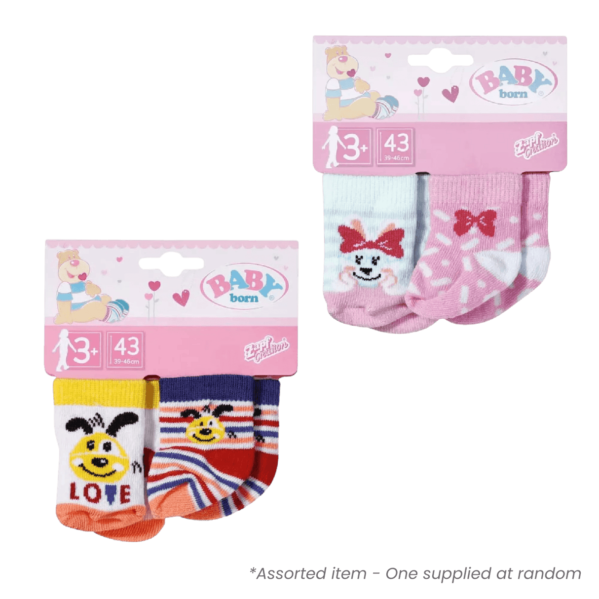 Baby Born Socks 2pk Assorted - DOLLS - FAMOSA/ZAPF - Beattys of Loughrea