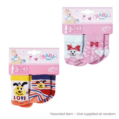 Baby Born Socks 2pk Assorted - DOLLS - FAMOSA/ZAPF - Beattys of Loughrea