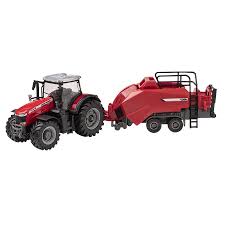 10Cm Massey Fergusson 8740S Tractor W/ Baler Lifter - FARMS/TRACTORS/BUILDING - Beattys of Loughrea