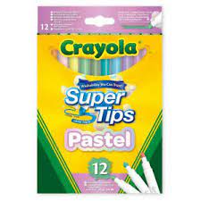 Crayola 12 Bright Supertips Pastel Edition - ART & CRAFT/MAGIC/AIRFIX - Beattys of Loughrea