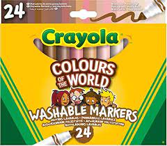 Crayola 24 Colours Of The World Washable Markers - ART & CRAFT/MAGIC/AIRFIX - Beattys of Loughrea