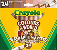 Crayola 24 Colours Of The World Washable Markers - ART & CRAFT/MAGIC/AIRFIX - Beattys of Loughrea