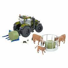 Britains 1:32 Metallic Olive Green Valtra Playset - FARMS/TRACTORS/BUILDING - Beattys of Loughrea