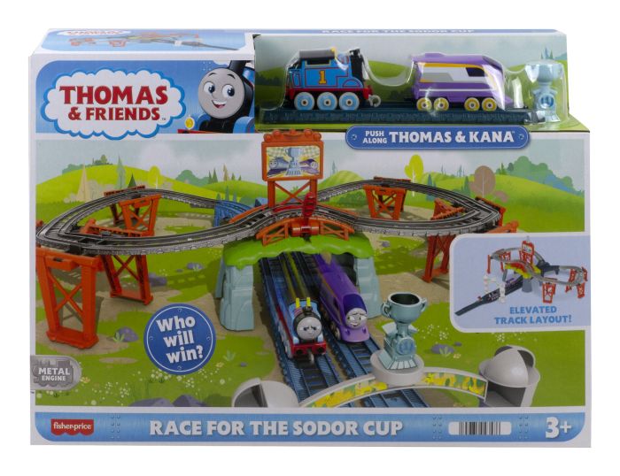 Thomas & Friends Race For The Sodor Cup Set - CARS/GARAGE/TRAINS - Beattys of Loughrea