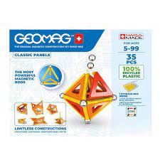 Geomag Classic Panels - 35 Pcs - 100% Recycled Plastic - CONSTRUCTION - LEGO/KNEX ETC - Beattys of Loughrea
