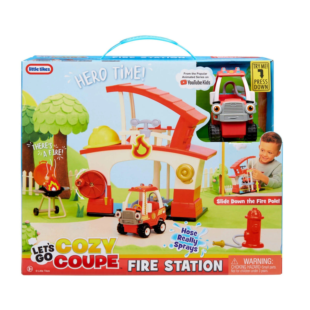 Lets Go Cozy Coupe Fire Station - BABY TOYS - Beattys of Loughrea