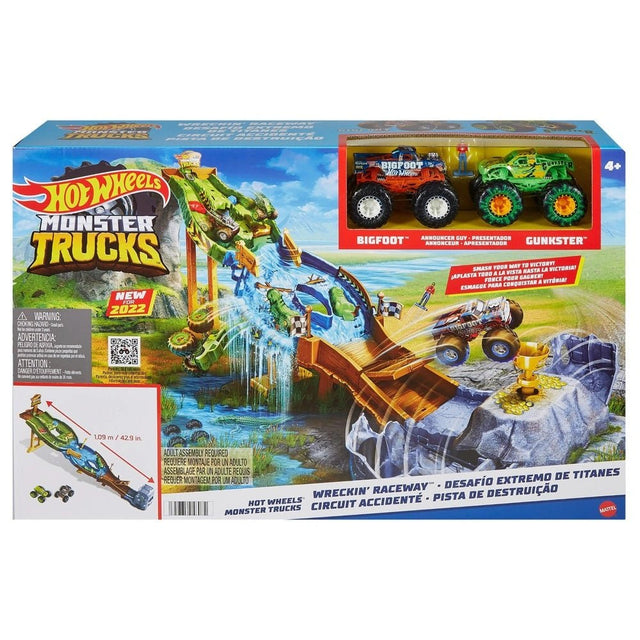 Hot Wheels Monster Trucks Wreckin' Raceway - CARS/GARAGE/TRAINS - Beattys of Loughrea