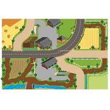 Kids Globe Farm Play Mat 100 X 150Cm - FARMS/TRACTORS/BUILDING - Beattys of Loughrea
