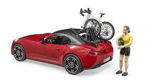 Bruder Roadster With Road Bike & Cyclist - FARMS/TRACTORS/BUILDING - Beattys of Loughrea