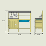Tp Junior Chef Mud Kitchen - SWINGS/SLIDE OUTDOOR GAMES - Beattys of Loughrea
