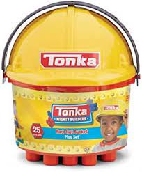 Tonka Hard Hats & Blocks Bucket - CARS/GARAGE/TRAINS - Beattys of Loughrea