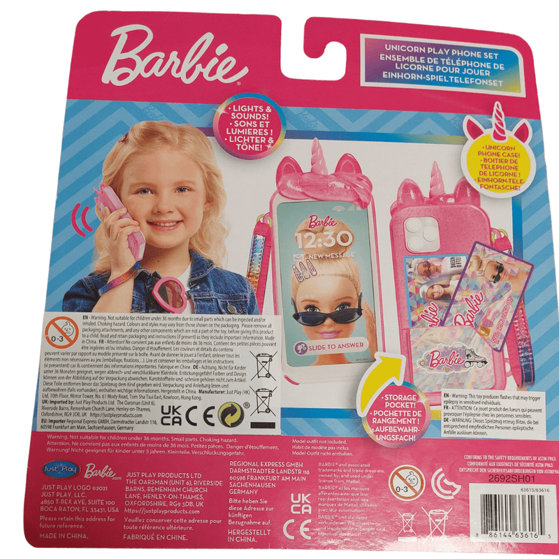Barbie Unicorn Play Phone Set. - BARBIE - Beattys of Loughrea