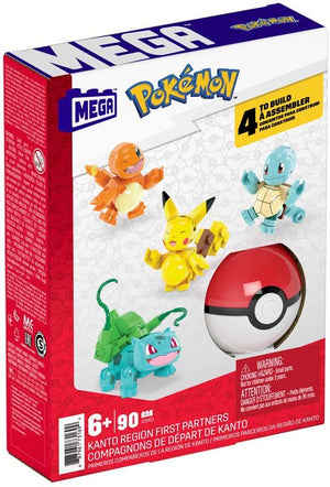 Mega Construx Pokeball 5 Pack - Kanto Partners (4 Core Figs + Ball) - CONSTRUCTION - LEGO/KNEX ETC - Beattys of Loughrea