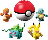 Mega Construx Pokeball 5 Pack - Kanto Partners (4 Core Figs + Ball) - CONSTRUCTION - LEGO/KNEX ETC - Beattys of Loughrea