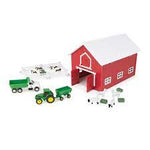 1:64 John Deere 24 Piece Farm Playset With Red Barn - FARMS/TRACTORS/BUILDING - Beattys of Loughrea