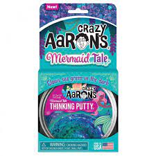 Crazy Aarons Thinking Putty Glow Bright Mermaid Tale - Beattys of Loughrea | www.beattys.ie