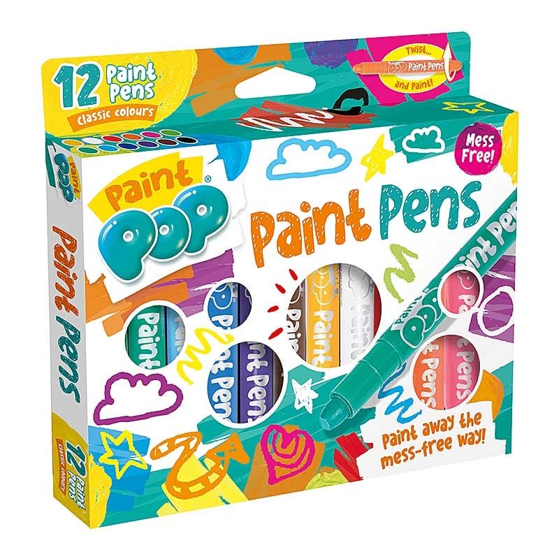 Paint Pop Paint Pens 12 Pack - ART & CRAFT/MAGIC/AIRFIX - Beattys of Loughrea