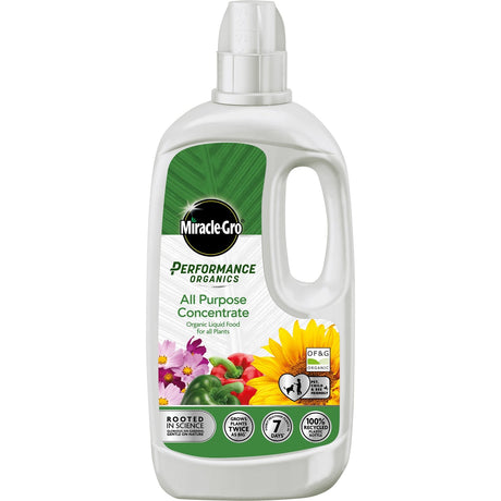 Miracle Gro 1L All Purpose Liquid Plant Food Conc Performance Organics - FERTILISER GRANULAR/SOLUBLE/LIQ - Beattys of Loughrea