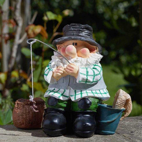 Wilf Fishing Ornament - SOLAR / GARDEN ORNAMENTS - Beattys of Loughrea