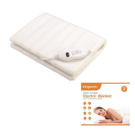Kingavon Single Electric Under Blanket - White - ELEC BLANKET UNDER - Beattys of Loughrea