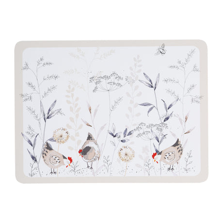 Country Hens Set Of 4 Placemats - Beattys of Loughrea | www.beattys.ie