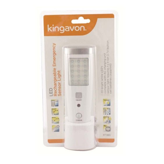 Kingavon LED Rechargeable Emergency Sensor Light - NIGHT LIGHT PLUG IN - Beattys of Loughrea
