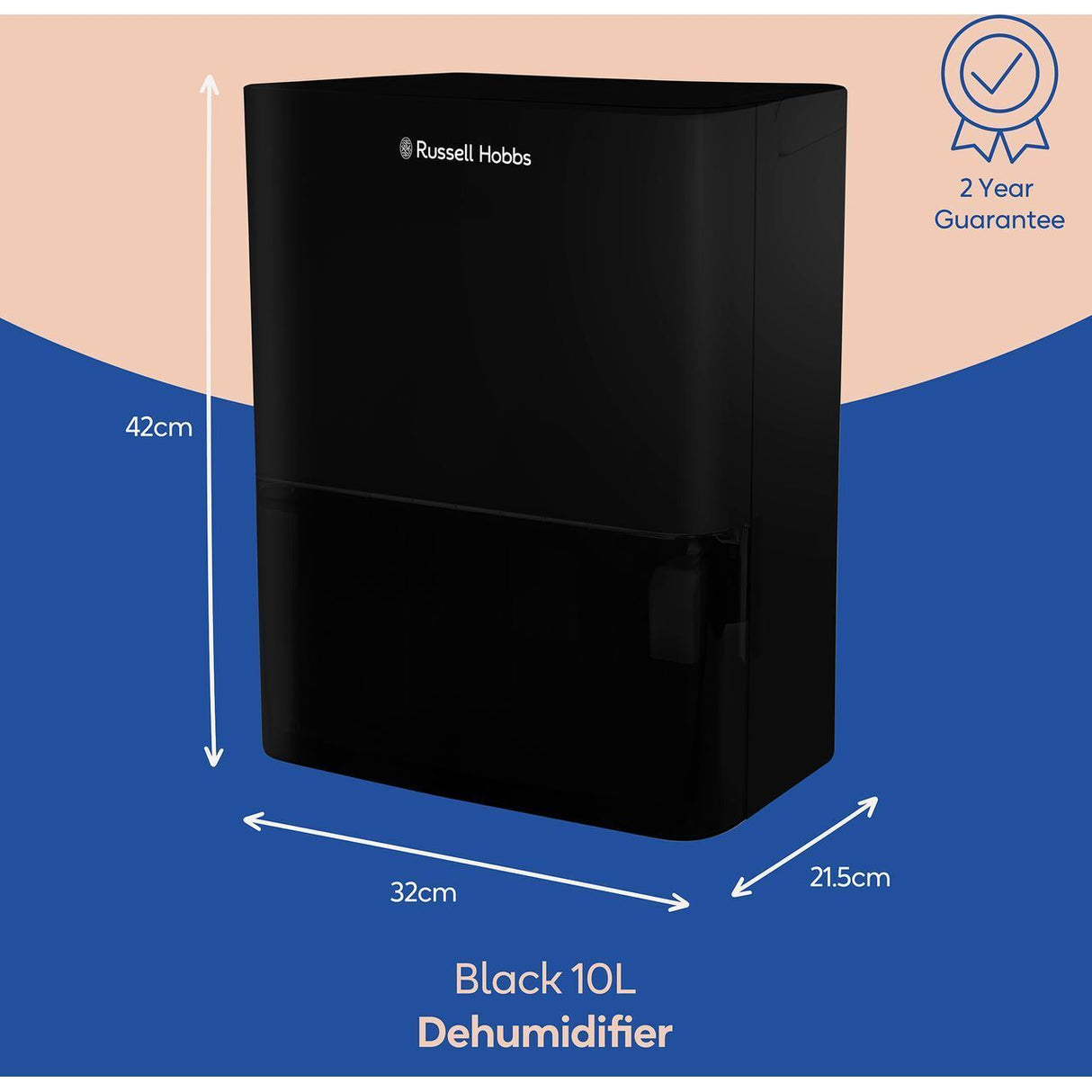 Russell Hobbs Dehumidifier 10 Litre/Day (Damp/Mould & Moisture) - DE HUMIDIFIER - Beattys of Loughrea
