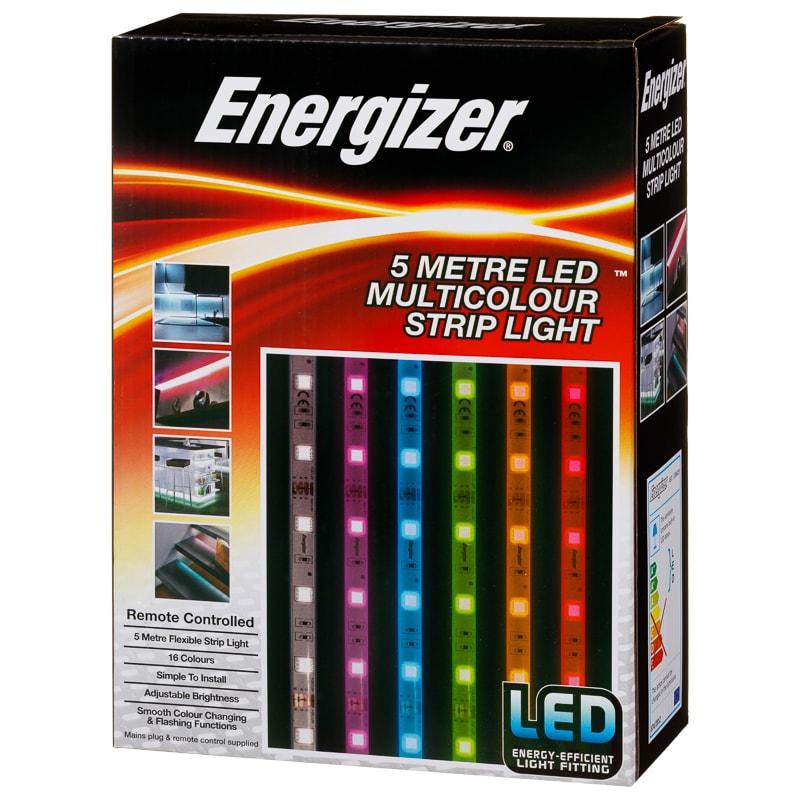 Energizer Colour Changing LED Strip Light 5m with Remote Control - LED STRING DECO LIGHTS (NOT XMAS) - Beattys of Loughrea