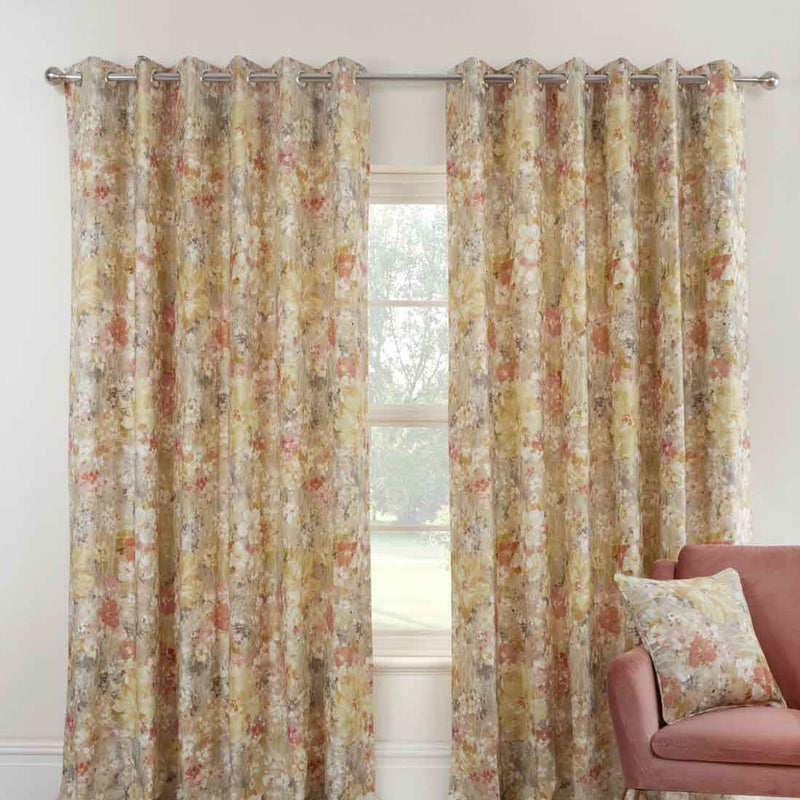 Giverny Sienna Eyelet Curtains 66 x 90 - CURTAINS - READY MADE - Beattys of Loughrea