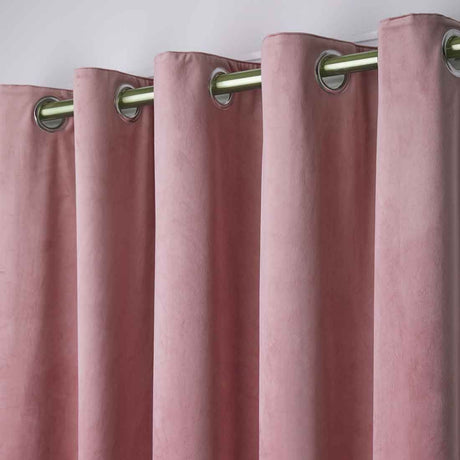 Montrose Blush Blackout Eyelet Curtains 66 x 90 - CURTAINS - READY MADE - Beattys of Loughrea