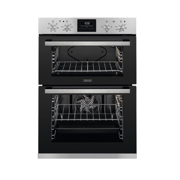 Zanussi Double Oven Stainless Steel - ZOD35661XK - ELECT OVEN SINGLE & DBLE BUILT IN - Beattys of Loughrea