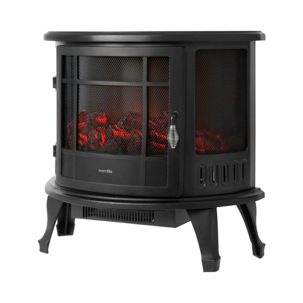 Warmlite Electric Stove Bath Log Black 1.8Kw - ELEC FIRES - Beattys of Loughrea