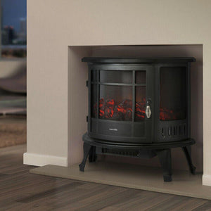 Warmlite Electric Stove Bath Log Black 1.8Kw - ELEC FIRES - Beattys of Loughrea