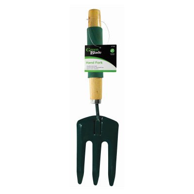 Green Blade Hand Fork With Cushion Grip Wooden Handle - SHOVEL/FORK/SPADE/AXE/HATCHET - Beattys of Loughrea