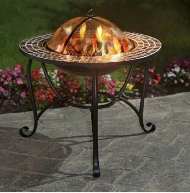 Mosaic Fire Pit - BBQ - CHARCOAL - Beattys of Loughrea